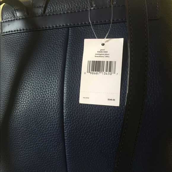 ⭐️SOLD⭐️ KATE SPADE ♠️ leather navy backpack - NWT - Picture 4 of 8